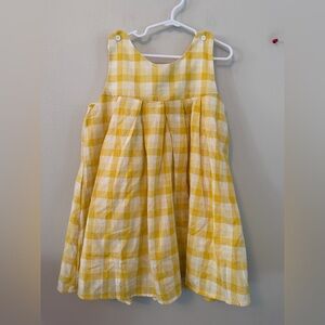 SweetHoney Yellow Checkered Dress